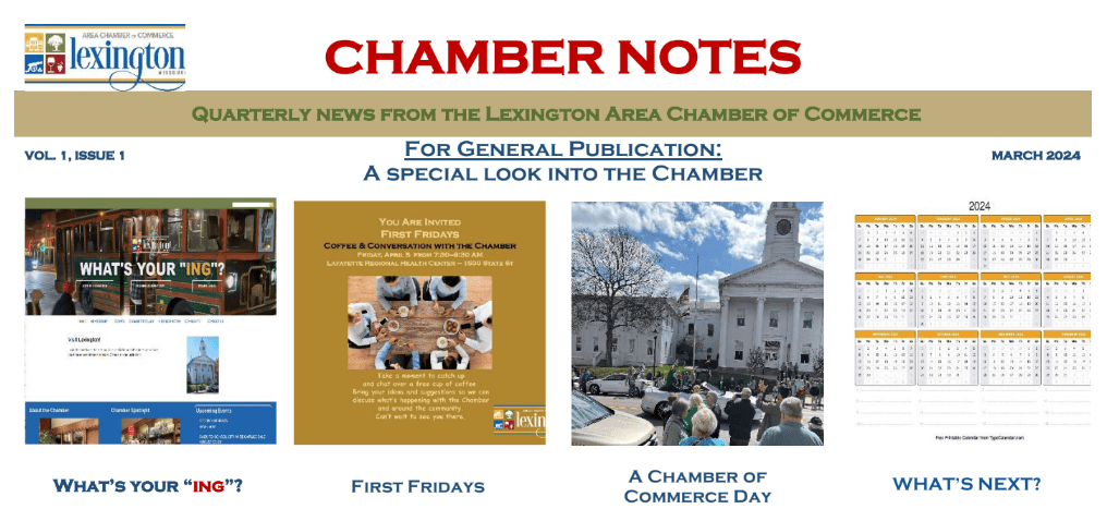 Lexington Area Chamber of Commerce Chamber Notes newsletter headline