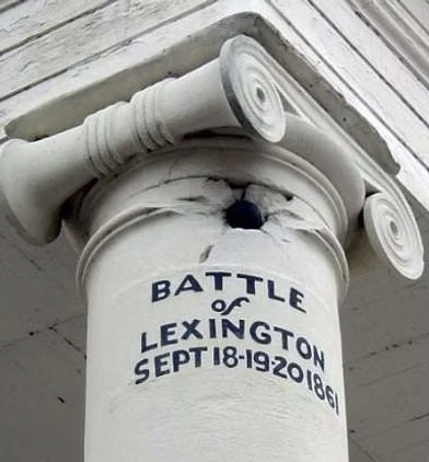 Battle of Lexington Cannonball Hole